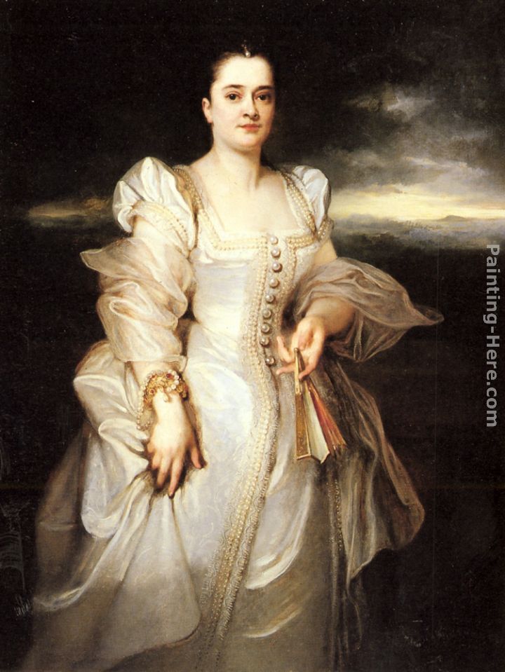 Portrait of a Woman painting - Adolphe Monticelli Portrait of a Woman art painting